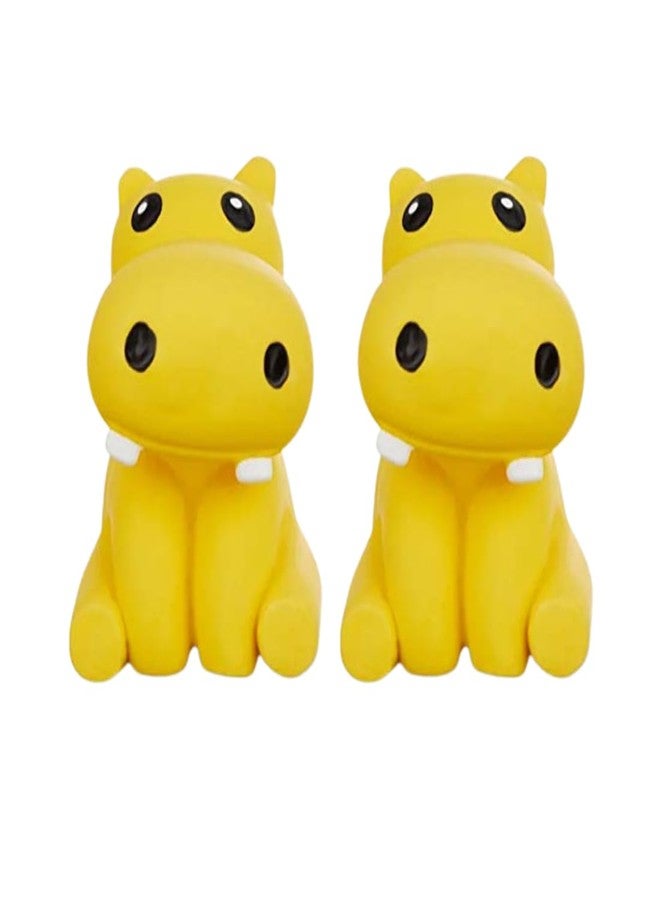 PET FUN Latex Dog Toy - Soft Squeaky Hippo Chew Toy for Small Dogs & Puppies - Durable, Non-Toxic, Lightweight - Gentle on Teeth & Gums -Small (Pack of 1, Color May Vary) - Image 2